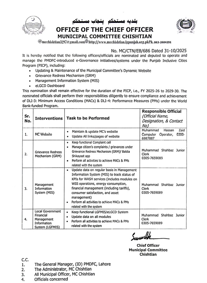 Notification_Focal Persons_E-goverance Initiatives  